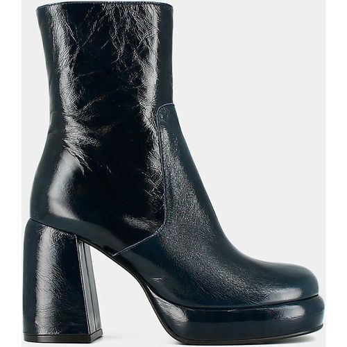 Dena Platform Ankle Boots in Shiny Leather - JONAK - Modalova