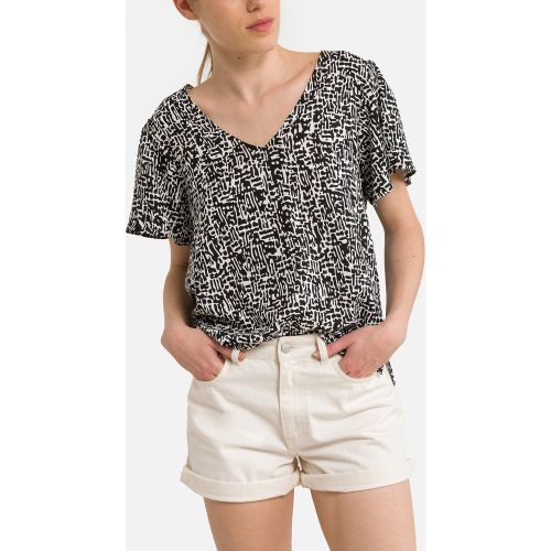 Printed Short Sleeve Blouse - Vero Moda - Modalova