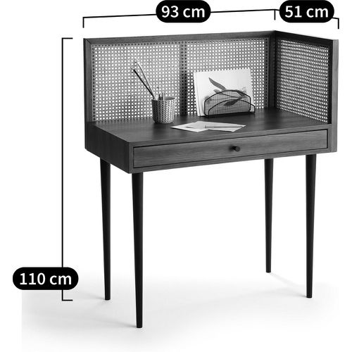 Noya Vintage Desk with Rattan Panels - LA REDOUTE INTERIEURS - Modalova