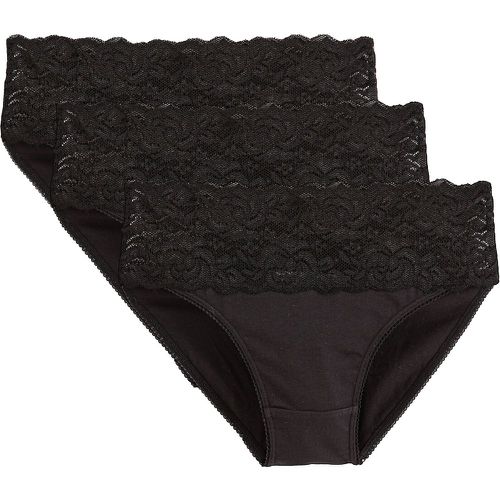 Pack of 3 Knickers with Wide Lace Band - LA REDOUTE COLLECTIONS - Modalova