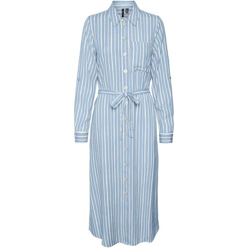 Striped Midi Shirt Dress - Vero Moda - Modalova