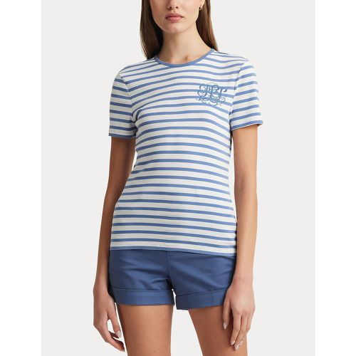 Alli Striped Cotton T-Shirt with Short Sleeves - Lauren Ralph Lauren - Modalova