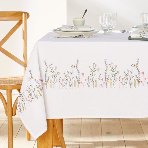 Lara Embroidered Floral Cotton Linen Tablecloth - LA REDOUTE INTERIEURS - Modalova