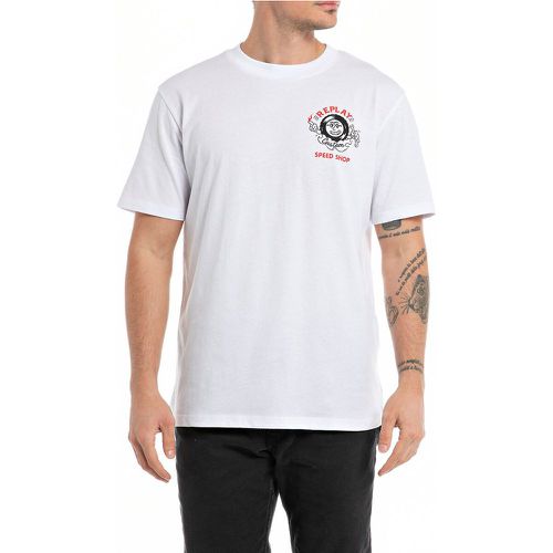 Printed Cotton T-Shirt in Regular Fit - Replay - Modalova