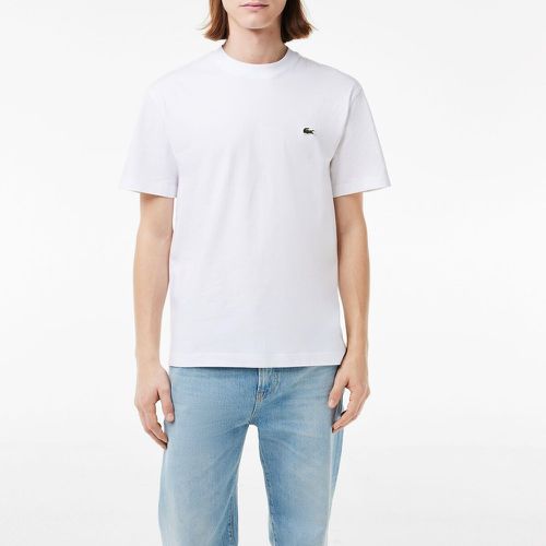 Embroidered Logo Cotton T-Shirt in Jersey with Crew Neck - Lacoste - Modalova