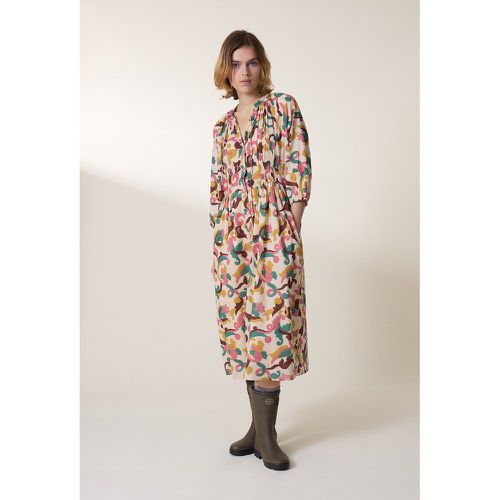 Roudy Cotton Midi Dress in Graphic Print - LEON & HARPER - Modalova