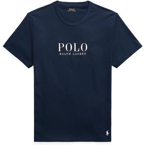 Logo Print Pyjama Top in Cotton with Short Sleeves - Polo Ralph Lauren - Modalova