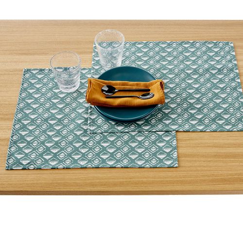 Lodge Patterned Placemats with Anti-Stain Treatment - LA REDOUTE INTERIEURS - Modalova