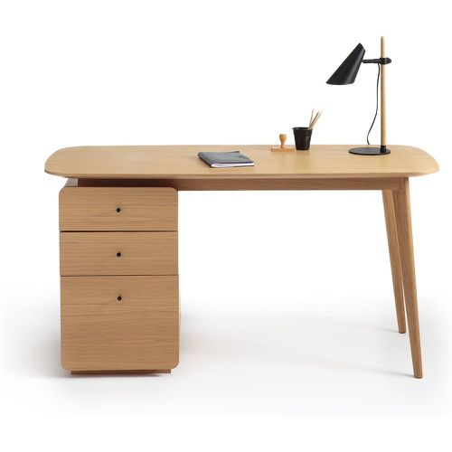 Biface 3-Drawer Oak Veneer Desk - LA REDOUTE INTERIEURS - Modalova