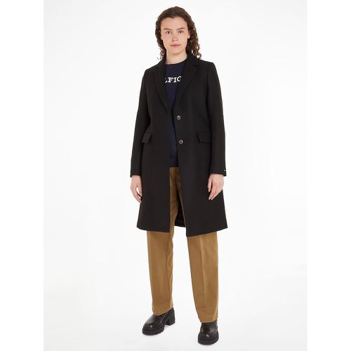 Wool Mix Coat with Tailored Collar, Mid-Length - Tommy Hilfiger - Modalova