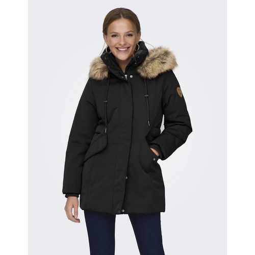 Hooded Parka with Faux Fur Trim - Only - Modalova
