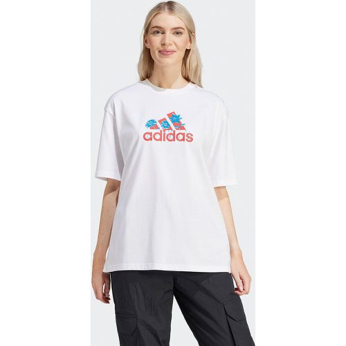 Flower Pack Badge of Sport T-Shirt in Cotton - ADIDAS SPORTSWEAR - Modalova