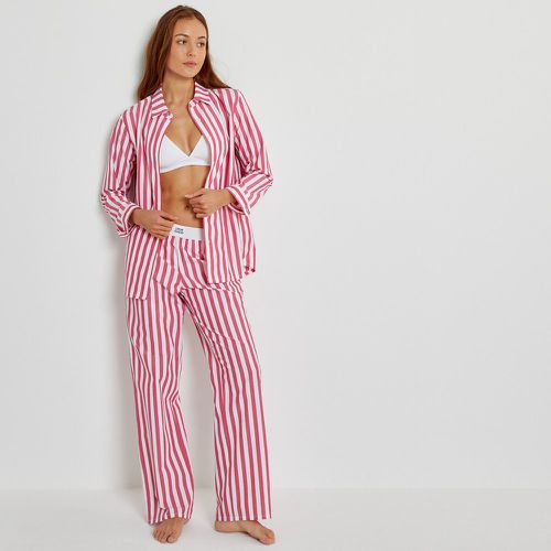 Striped Cotton Poplin Pyjamas - LA REDOUTE COLLECTIONS - Modalova