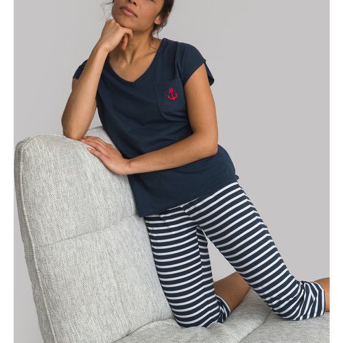 Cotton Jersey Cropped Pyjamas - LA REDOUTE COLLECTIONS - Modalova