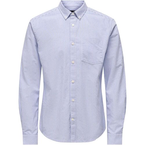 Neil Oxford Cotton Shirt with Buttoned Collar - Only & Sons - Modalova