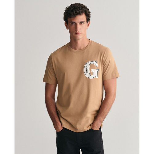 Logo Print Cotton T-Shirt with Crew Neck - Gant - Modalova