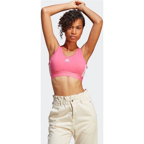 Essentials 3-Stripes Crop Top in Cotton with Removable Padding - ADIDAS SPORTSWEAR - Modalova