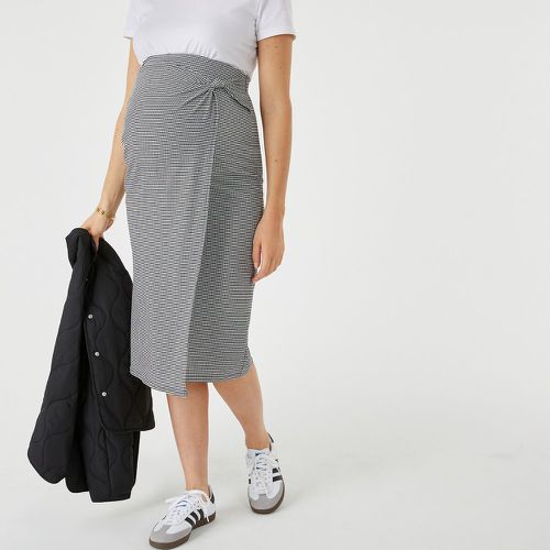 Jersey Wrapover Maternity Skirt in Check Print - LA REDOUTE COLLECTIONS - Modalova
