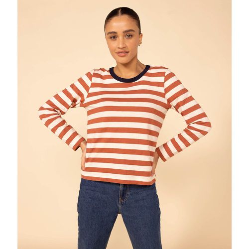 Le Droit Striped T-Shirt in Slub Cotton Jersey - PETIT BATEAU - Modalova