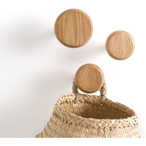 Set of 3 Kanca Round Oak Wall Hooks - LA REDOUTE INTERIEURS - Modalova