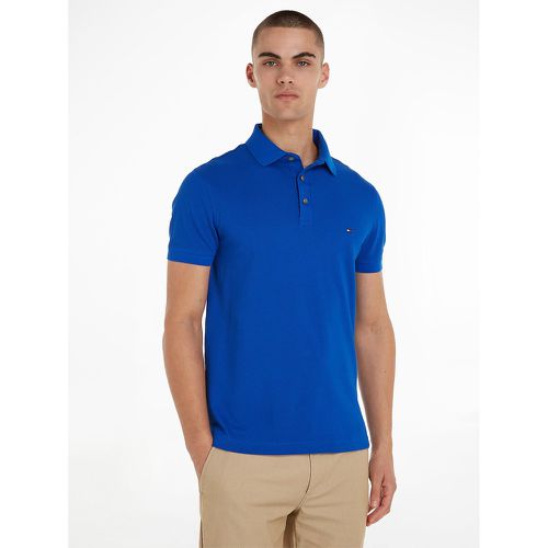 Embroidered Logo Polo Shirt in Cotton with Short Sleeves - Tommy Hilfiger - Modalova