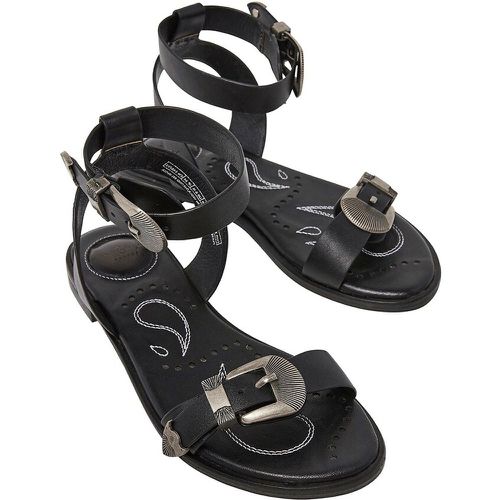 Mady Rock Leather Sandals with Buckles - Pepe Jeans - Modalova