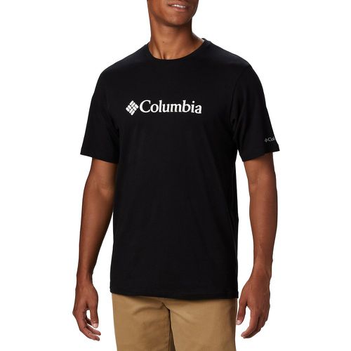 Essential Cotton Mix T-Shirt with Chest Logo Print and Short Sleeves - Columbia - Modalova