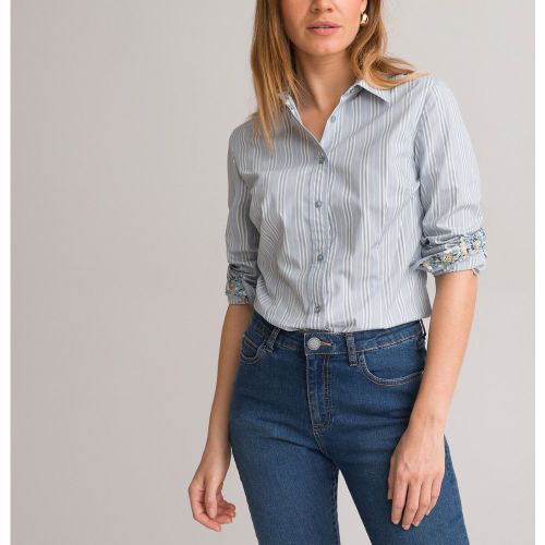 Floral Cotton Mix Shirt with Long Sleeves - Anne weyburn - Modalova