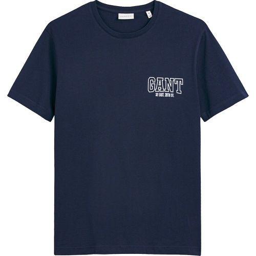 Embroidered Logo Cotton T-Shirt with Crew Neck - Gant - Modalova