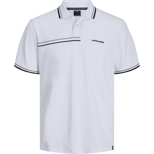 Logo Print Polo Shirt in Cotton with Short Sleeves - jack & jones - Modalova
