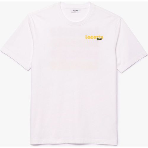 Cotton Jersey T-Shirt with Logo on Back and Crew Neck - Lacoste - Modalova