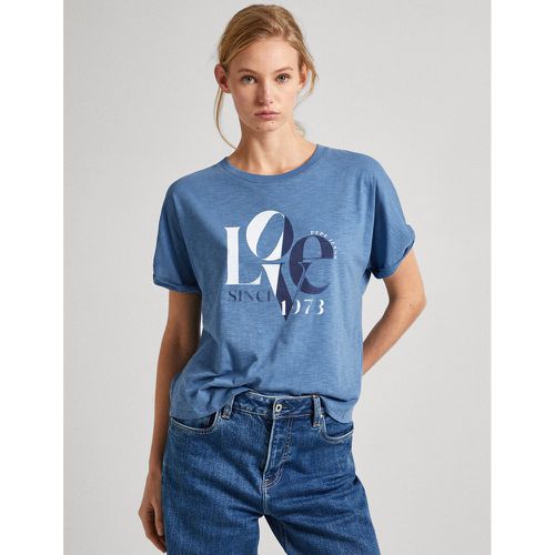 Printed Cotton T-Shirt with Short Sleeves - Pepe Jeans - Modalova