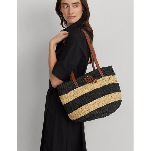 Hartley Striped Straw Tote Bag - Lauren Ralph Lauren - Modalova