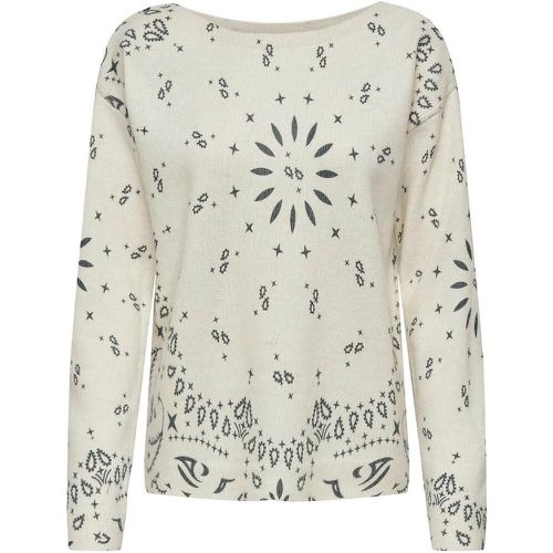 Printed Boat Neck Jumper - Only - Modalova