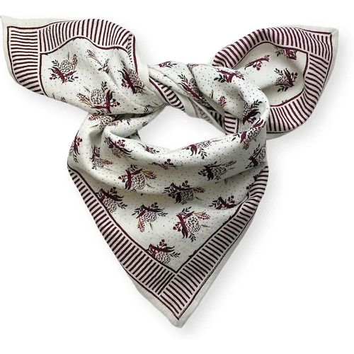 Manika Ananas Neige Small Scarf in Cotton - APACHES COLLECTIONS - Modalova