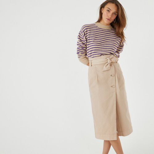Cotton Buttoned Wrapover Skirt with Tie Waist - LA REDOUTE COLLECTIONS - Modalova