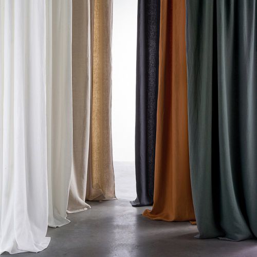 Private Single Lined Pre-Washed Linen Curtain with Eyelets - AM.PM - Modalova