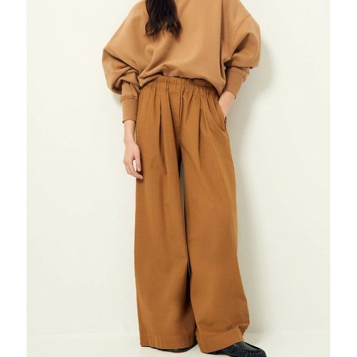 Ridye Wide Leg Trousers with High Waist in Organic Cotton - SESSUN - Modalova