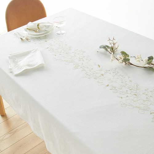 Evanna Embroidered Floral Cotton / Linen Napkin - LA REDOUTE INTERIEURS - Modalova