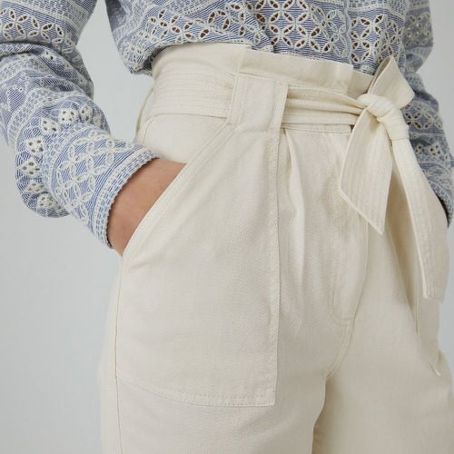 Cotton Paperbag Trousers, Length 30.5" - LA REDOUTE COLLECTIONS - Modalova