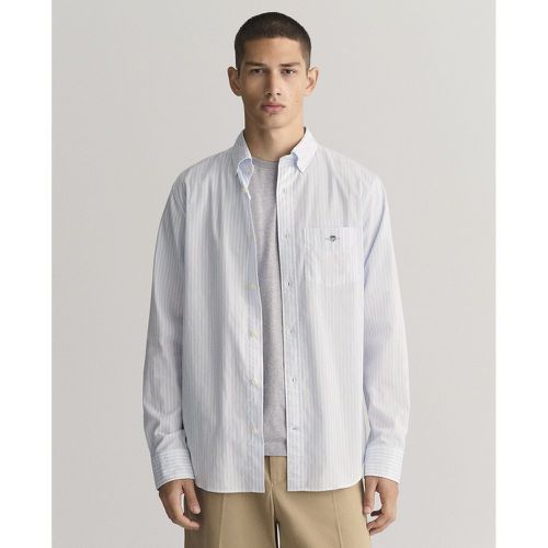 Striped Cotton Poplin Shirt - Gant - Modalova