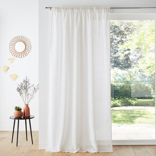 Nyong Linen Effect Voile Panel with Gathered Braid Finish - LA REDOUTE INTERIEURS - Modalova