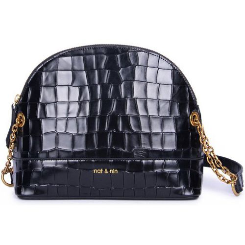 Juliet Leather Crossbody Handbag with Leather/Chain Strap - NAT & NIN - Modalova