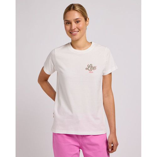 Cotton Logo Print T-Shirt with Short Sves - Lee - Modalova