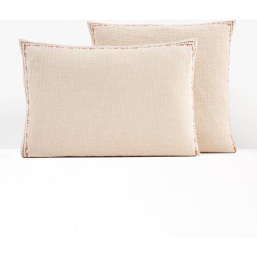 Thesari Linen and Cotton Muslin Two-Sided Pillowcase - LA REDOUTE INTERIEURS - Modalova