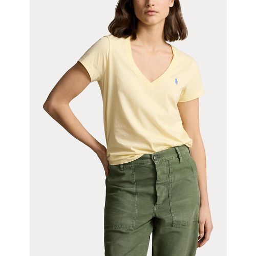 Cotton V-Neck T-Shirt with Short Sleeves - Polo Ralph Lauren - Modalova
