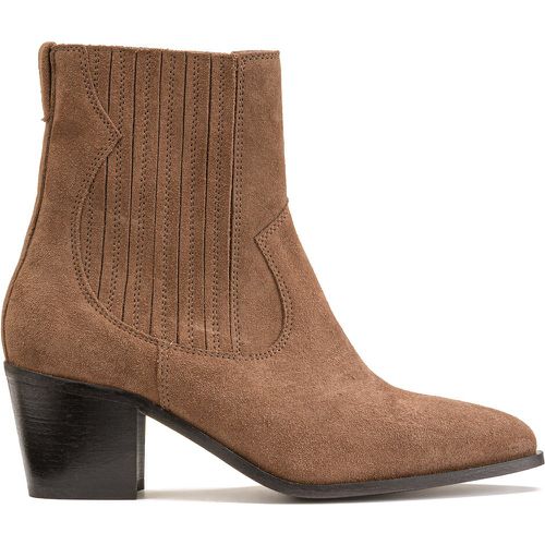 Wide Fit Cowboy Boots in Suede with Block Heel - LA REDOUTE COLLECTIONS PLUS - Modalova