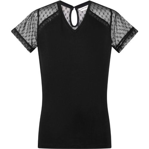 Short Sleeve T-Shirt with Openwork Shoulders and Sleeves - Naf Naf - Modalova