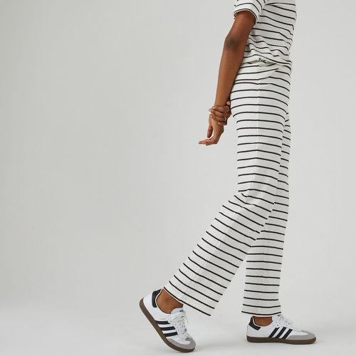 Wide Leg Trousers in Striped Cotton Mix, Length 30.5" - LA REDOUTE COLLECTIONS - Modalova