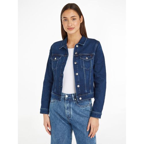 Denim Cropped Buttoned Jacket - Tommy Hilfiger - Modalova